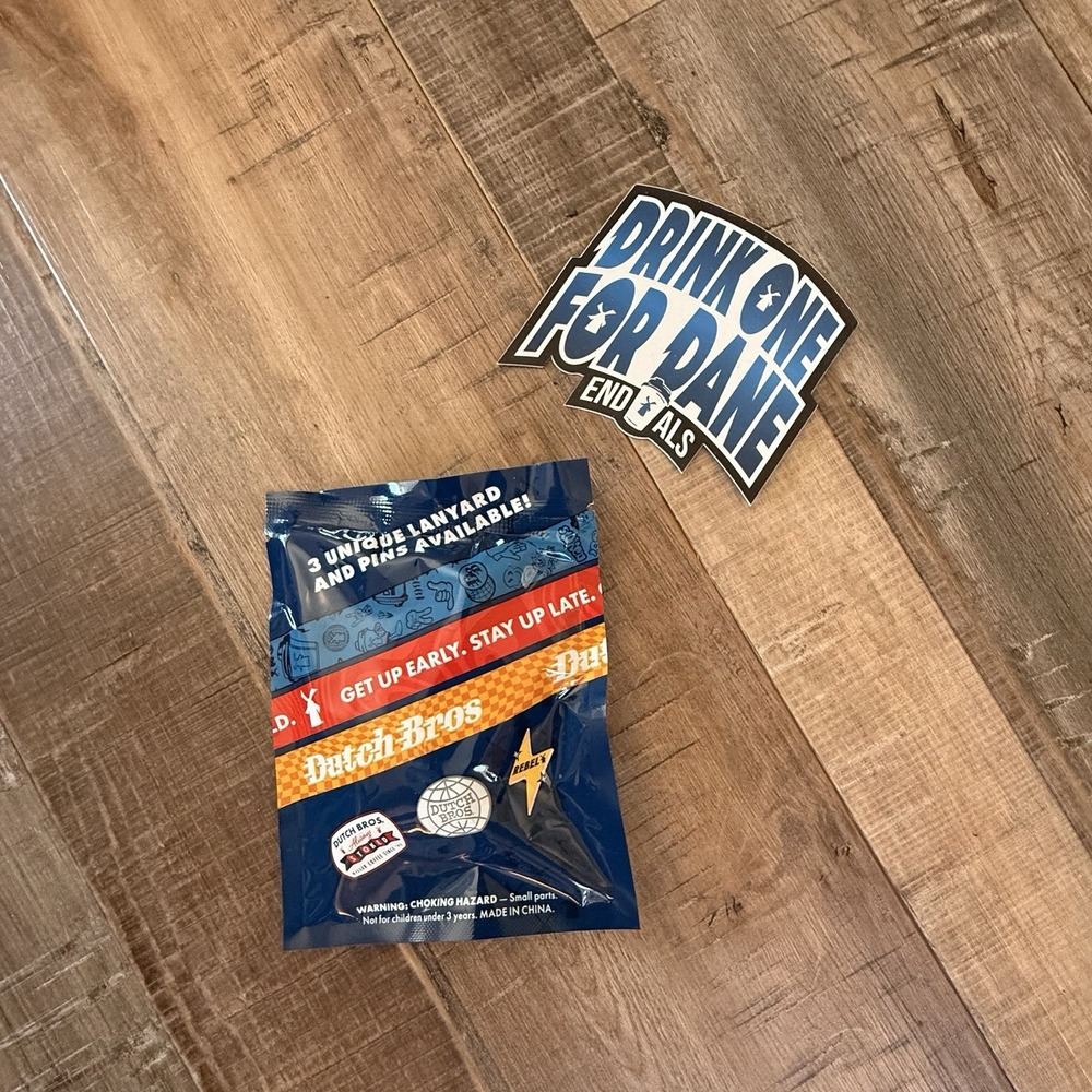 Unopened Dutch Bros June 2026 Mystery Lanyard And Pin Merch Drop Plus Sticker